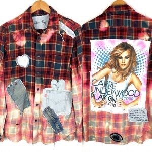 RARE Anna Dray Custom Handmade Mixed Media Carrie Underwood VTG Flannel medium